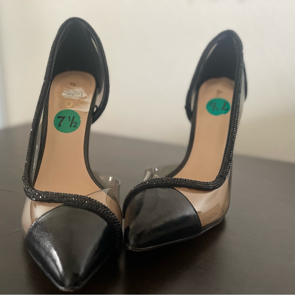 Aldo Black and Clear Women's Heels